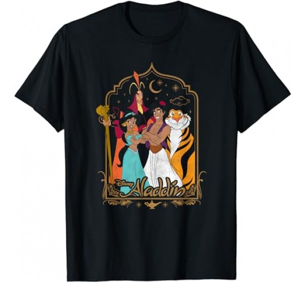 Disney Aladdin Group Celestial Poster T-Shirt Disney Aladdin Group Celestial Poster T-Shirt